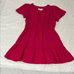 Anthropologie Fuchsia Polka Dot Blouse
